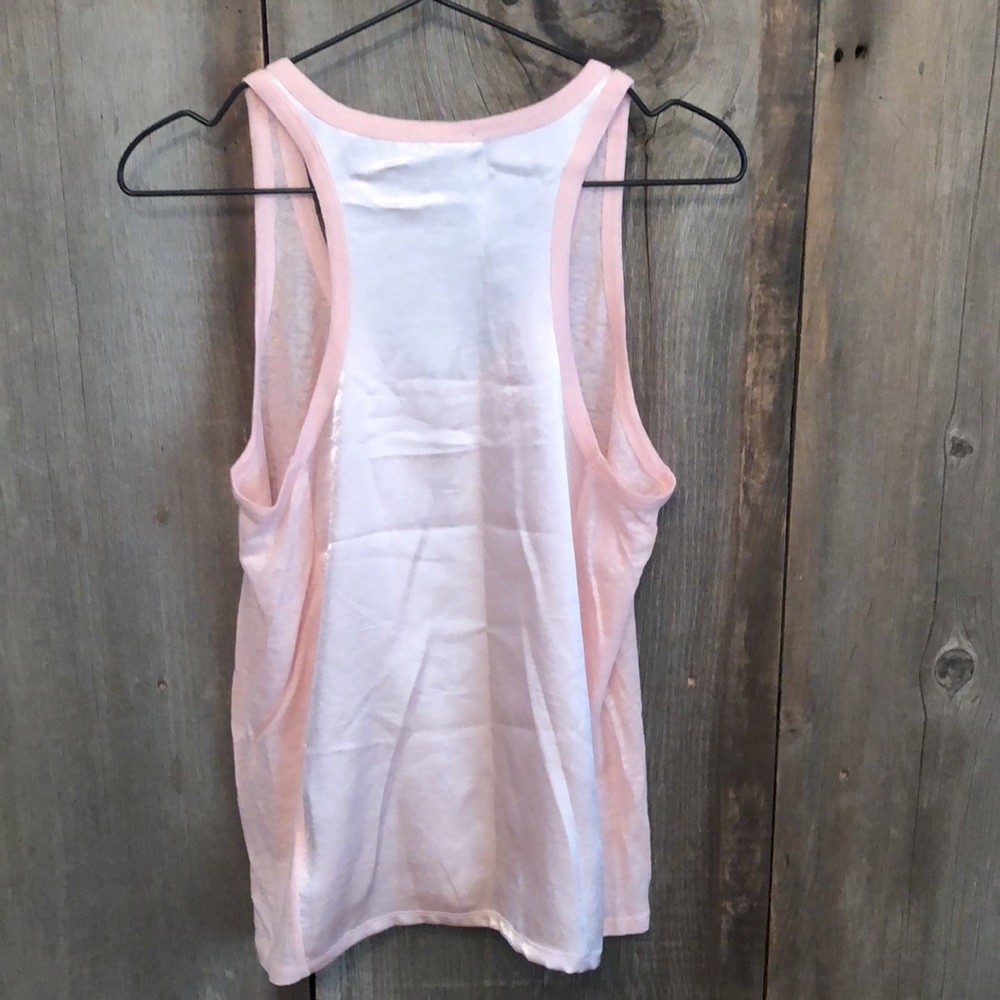 Express Mixed Media Racerback Tank in Pink Size Medium - Picture 3 of 10